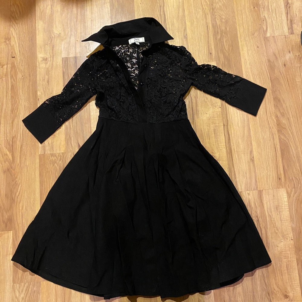 Missmay Gothic Black Lace Dress